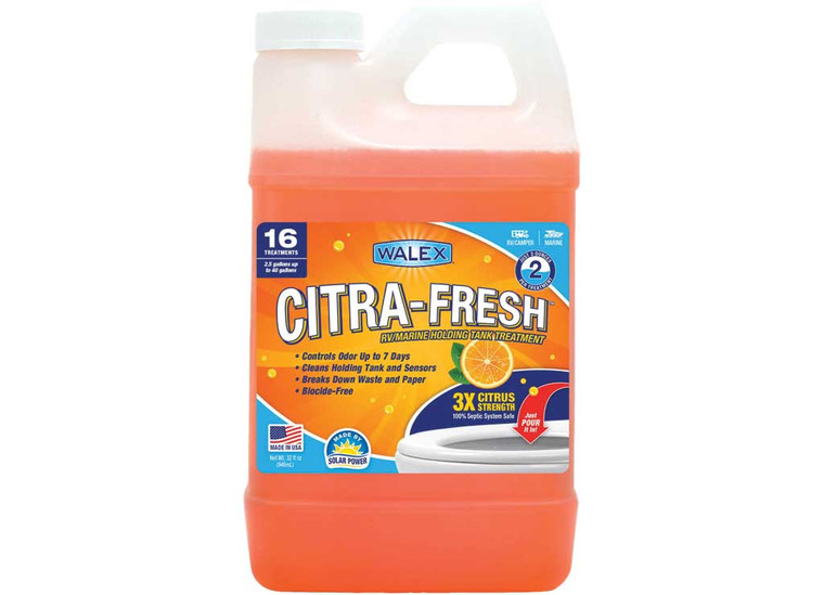Walex - Citrafresh Rv/marine Liquid Holding Tank Deodorizer  32oz Citrus  Dual Language - CITRAFR32CA