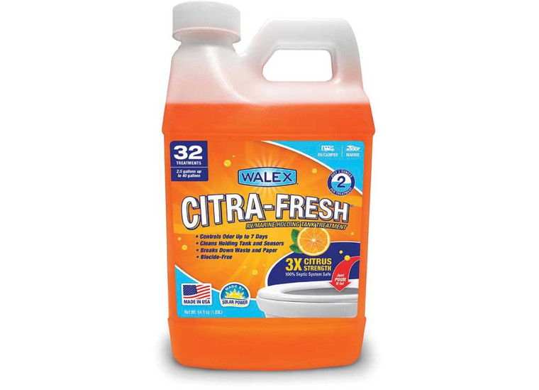 Walex - Citrafresh Rv/marine Liquid Holding Tank Deodorizer  64oz Citrus - CITRAFR64