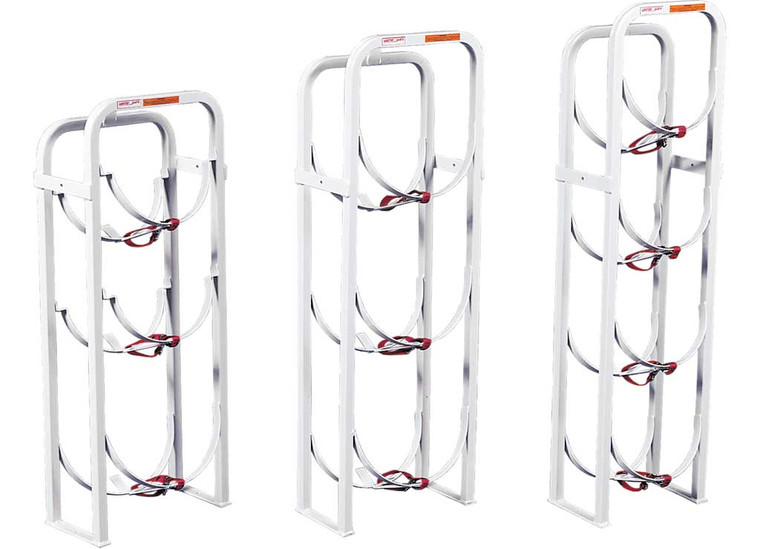 Weather Guard - Refrigerant Tank Rack 4 X 30 Lbs  481/2 X 8 X 13in  White Steel Finish - 2908853