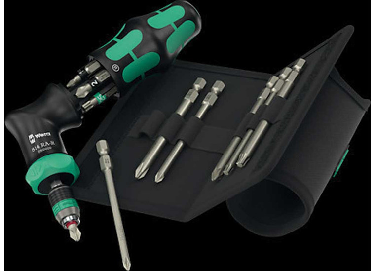 Wera Tools - Kraftform Kompakt Vario Pistol Rar 2 Bit Set W/ Ratchet Functionality 13 Pcs - 5051536001