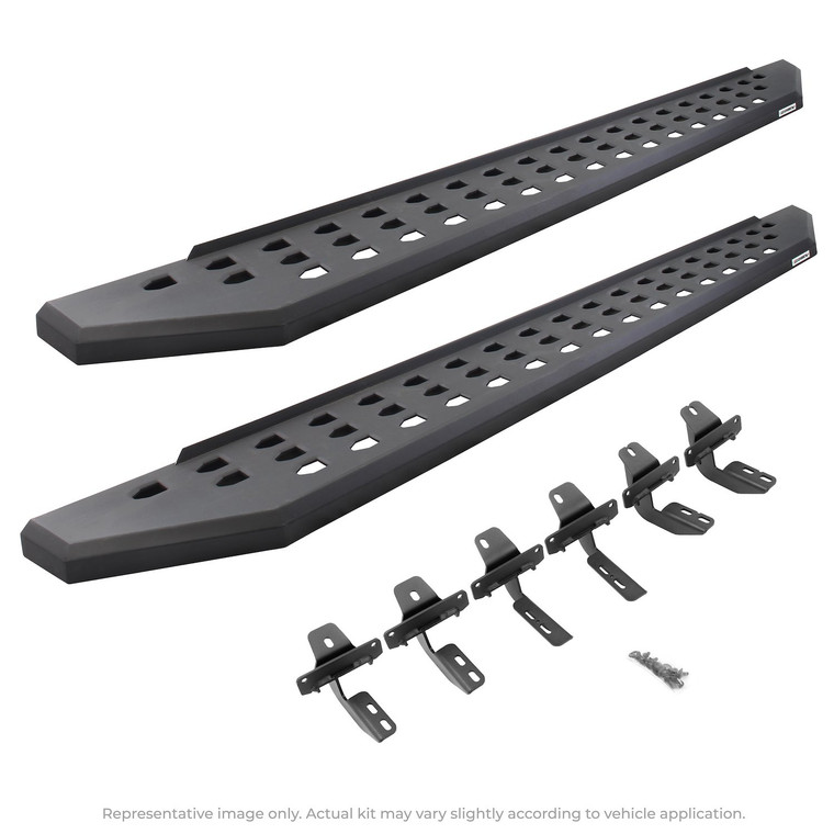Go Rhino - 24c Tacoma Rb20 Running Boards With Mounting Brackets Kit Textured Black - 69443280PC
