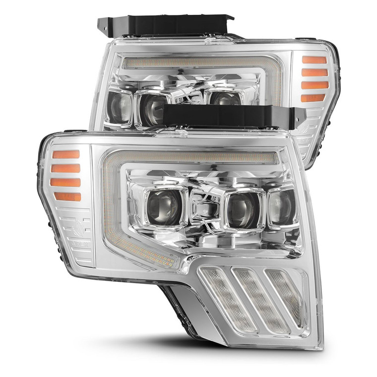 AlphaRex - 0914 F150 Luxx Led Projector Headlights W/activation Light Chrome - 880091