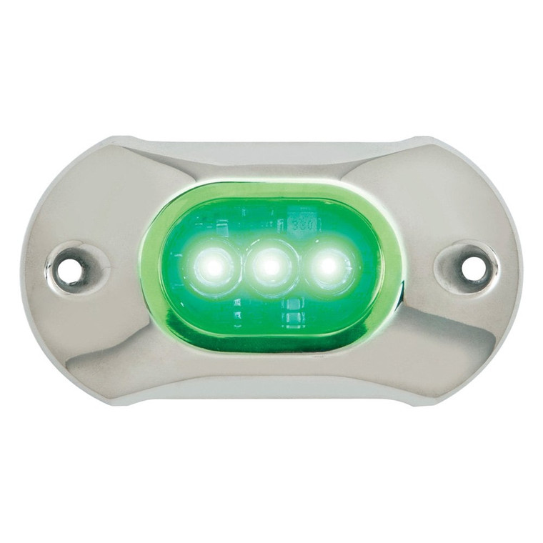 Attwood Corp - Underwater Light Led 3in  Green - 65UW03G-7