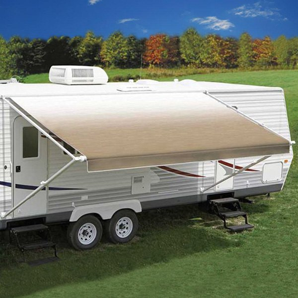 Carefree of Colorado - Replacement Awning Vinyl Fabric 17ft 2in Camel Shale Fade Wht Weatherguard - JU186B00