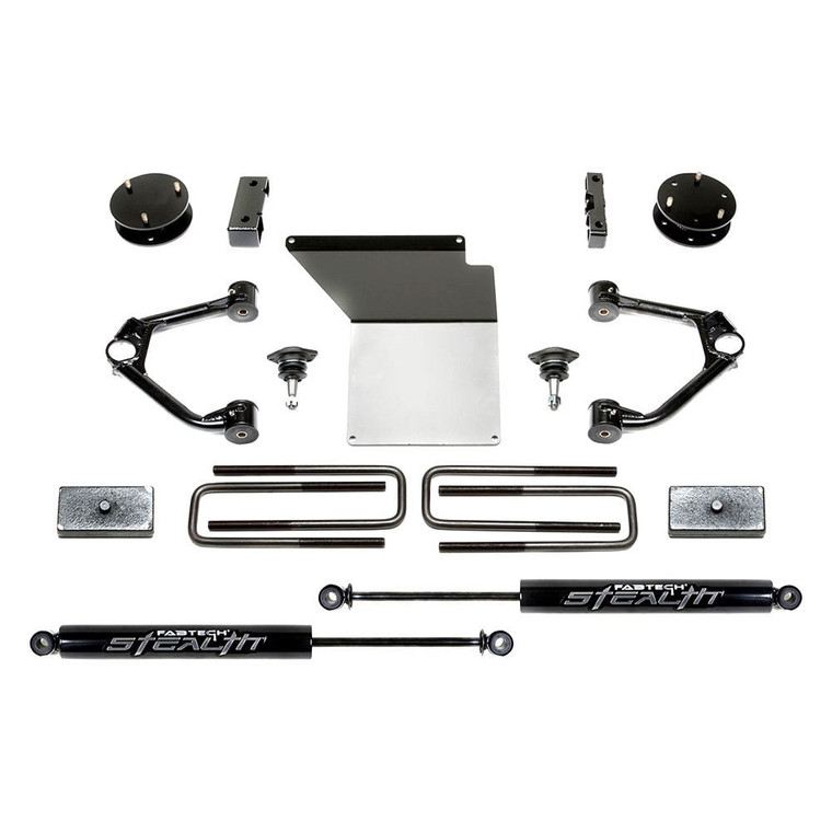 Fabtech - 4in Budget Sys W/dlss 2.5c/os & Rr Dlss 201415 Gm K1500 P/u W/alum Susp - FTS21190
