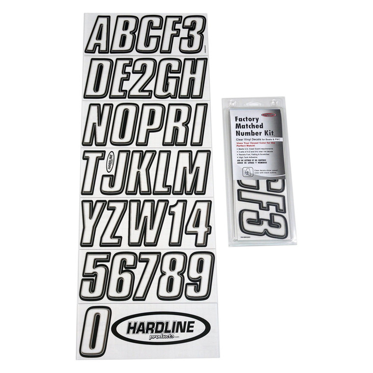 Hardline Products - 800 Series 3in Letter/number Kitclear/black - 800CLBLK