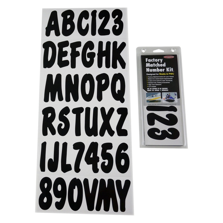 Hardline Products - 200 Series 3in Letter/number Kitsolid Black - BLK200EC