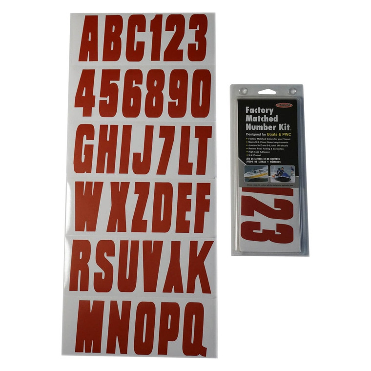 Hardline Products - 350 Series 3in Letter/number Kitsolid Red - RED350EC