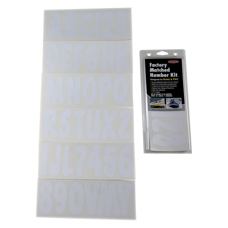 Hardline Products - 200 Series 3in Letter/number Kitsolid White - WHI200EC