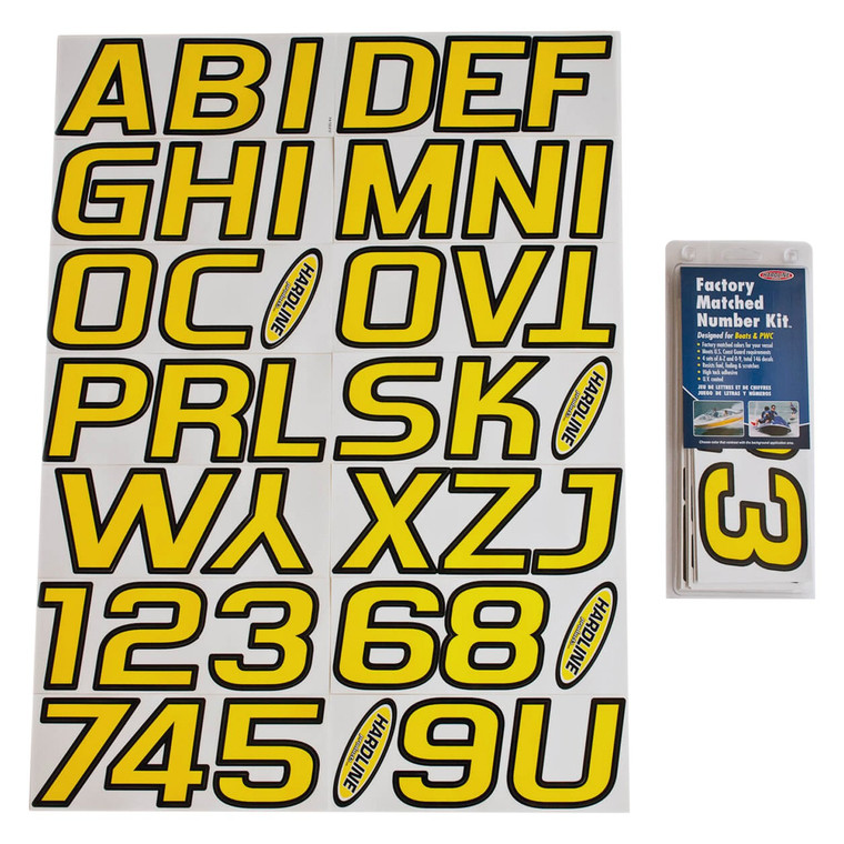 Hardline Products - 700 Series 3in Letter/number Kityellow/black - YEBLK700