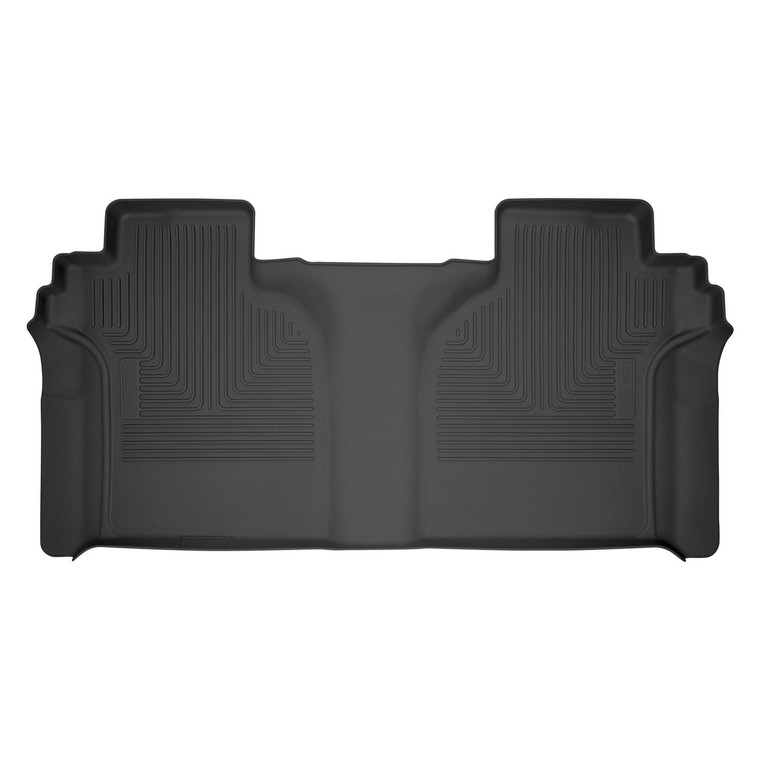 Husky Liner - 19c Silverado/sierra 1500/2500/3500hd Crew Cab 2nd Seat Floor Liners Black Weatherbeater Series - 14201