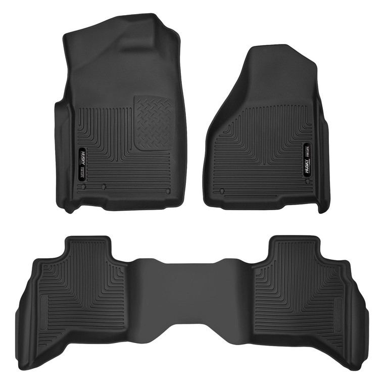Husky Liner - 1023 Ram 1500 Quad Cab Front/2nd Seat Floor Liners Xact Co - 53628