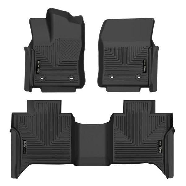 Husky Liner - 22c Tundra Crewmax Cab Pickup Front And Second Rows Floor Liner Black - 53798