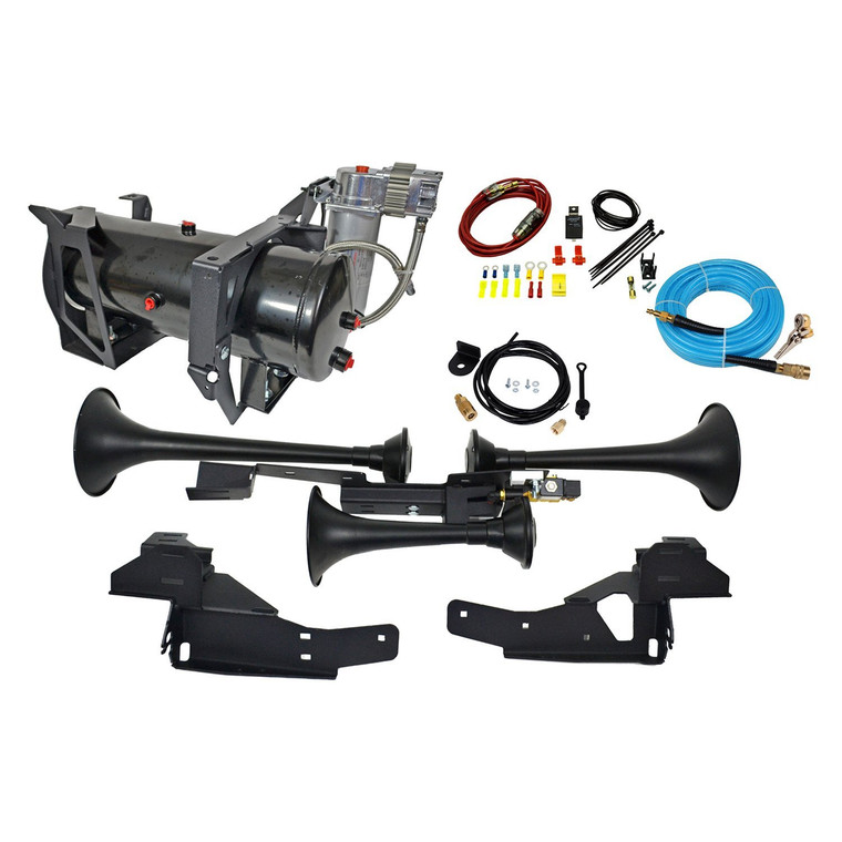 Kleinn Air Horns - 0719 Sierra 2500hd/3500hd Complete Bolton 730 The Demon Triple Train Horns Air Sy - GMHD-734