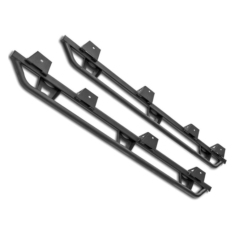 N-Fab - 0515 Tacoma Crew Cab Textured Black Trail Sliders Step System - TST05CC-TX