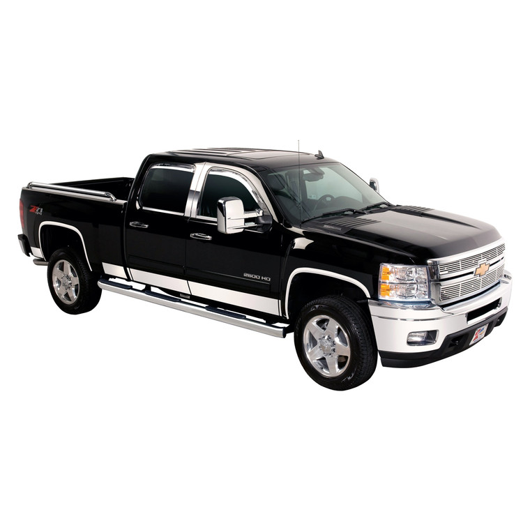 Putco - 1418 Silverado 1500/1519 Silverado/sierra 2500/35000 Crew Cab 6.5in Bed 10 Pcs Ss Rocker Panels - 3751225