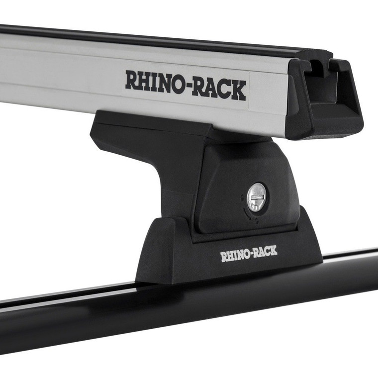 Rhino-Rack - Heavy Duty Rlt600 Trackmount Silver 2 Bar Roof Rack - JA6250