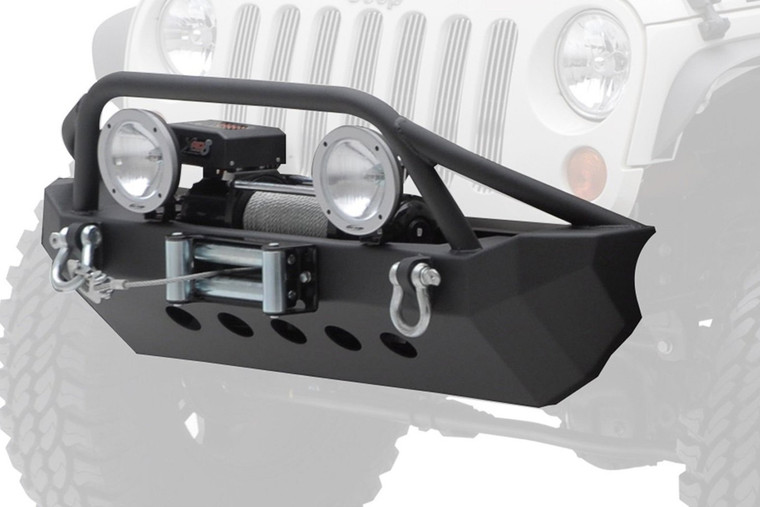 Smittybilt - 0718 Wrangler Jk 2/4 Dr Xrc Front Bumper W/winch; Black - 76806