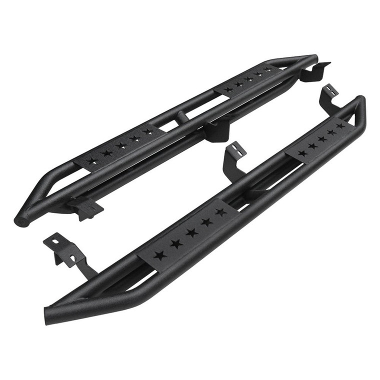 Tyger Auto - 05c Tacoma Access Cab Star Armor Kit Txt Black Running Boards - TG-AM2T20188