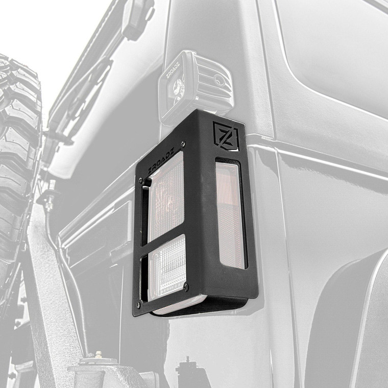Zroadz - 0718 Wrangler Tail Light Protector W/led Pod Mount3in Cube Pod Work Lights - Z384811