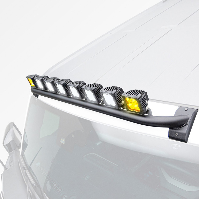 Zroadz - 2122 Bronco Front Roof Led Kit Mild Steel Black - Z935401-KITAW