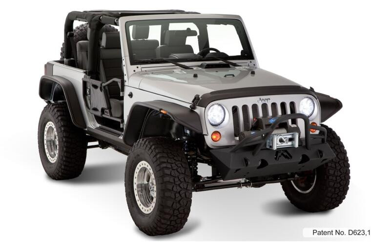 Bushwacker - 0718 Wrangler Fits 2door Sport Utility Models Only Ff Flat Style 4pc - 10919-07