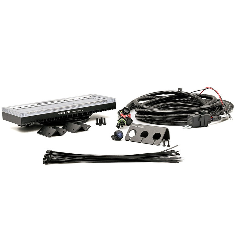 Putco - 12inx4.5in Yellowjacket Strobe Light Bar W/plug N Play Harness Yellow & White - 960112-KIT