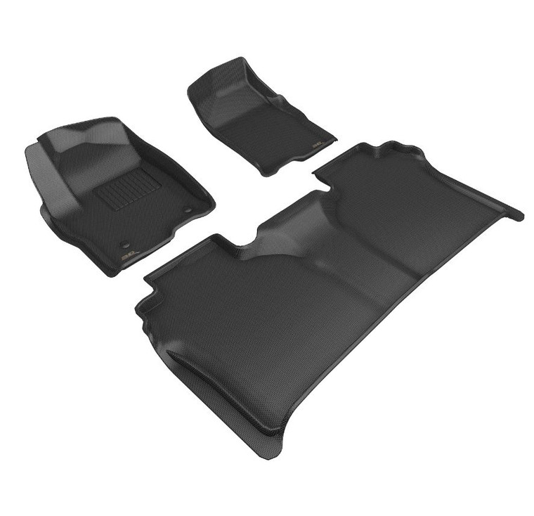 3D Mats - 19c Sierra Crew Cab R1 R2 Maxpider Bucket Seats Kagu Floor Liner Black - L1GM03201509