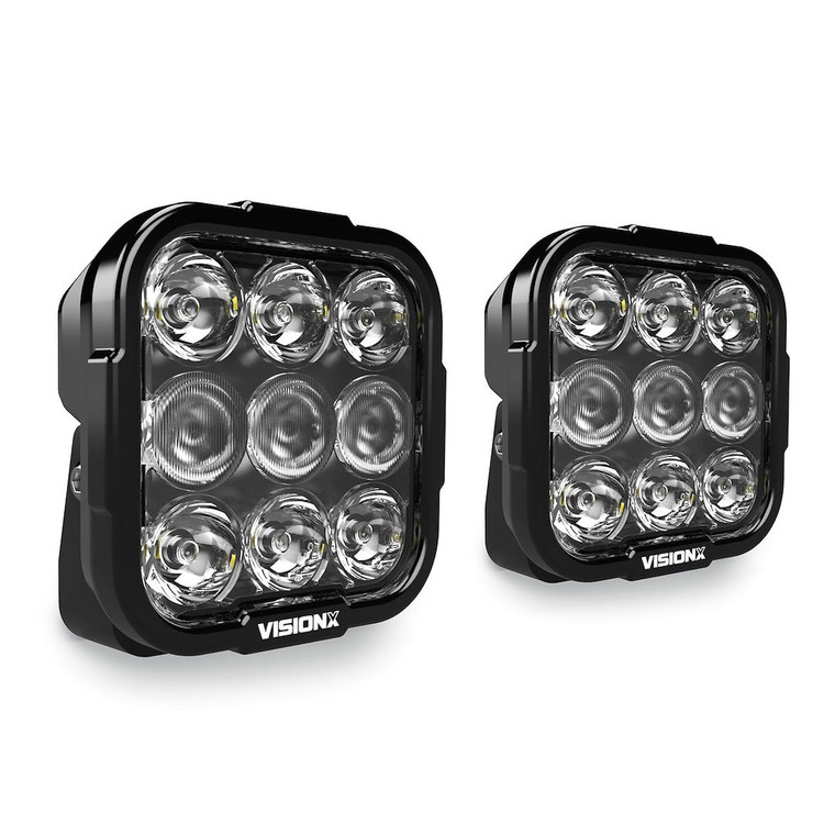 Vision X - Projecta - 9 Led Duralux Gen2 Driving Light 6020 Combo Driving Beam With Drl White Pair - DURA2-DL9CBKIT