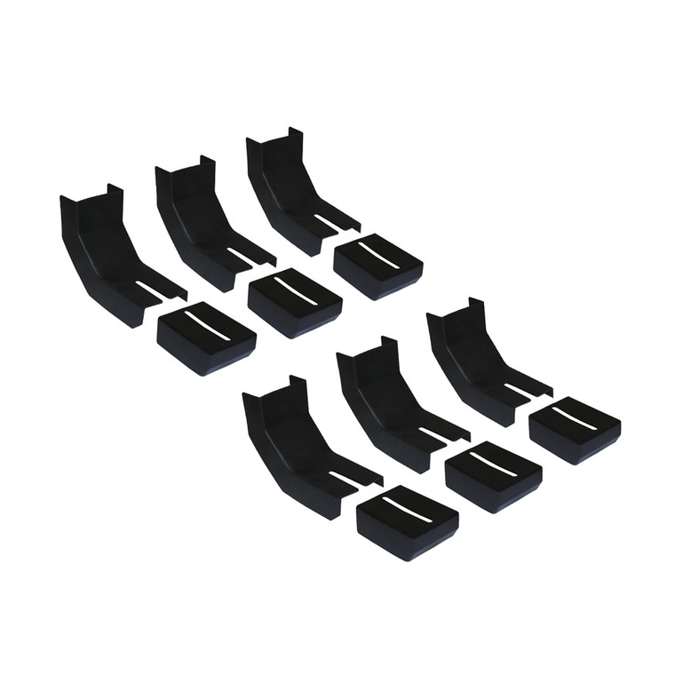 Raptor - Slide Track Black Thermoplastic Bracket Coverstrimming Required For Custom Fit Set Of 6 - RB-BKC6