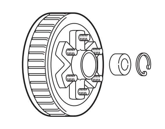 Dexter Axle - 655 Neverlube Hub And Dru - 008-388-80