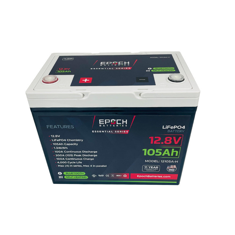 Epoch Battery - 12v 105ah - Group 24 - Heated & Blu - 12105A-H