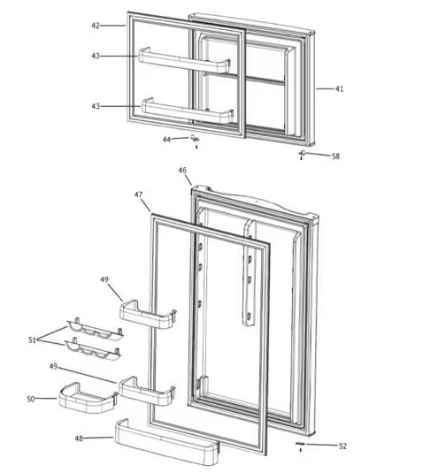GE Applicances - Gpv10 Stainless Refrigerator Door - WR78X32432