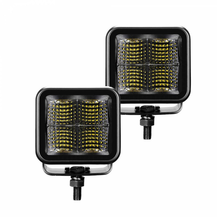 Go Rhino - Black Out Series Lights - Pair Of 3 - 750200321FCS