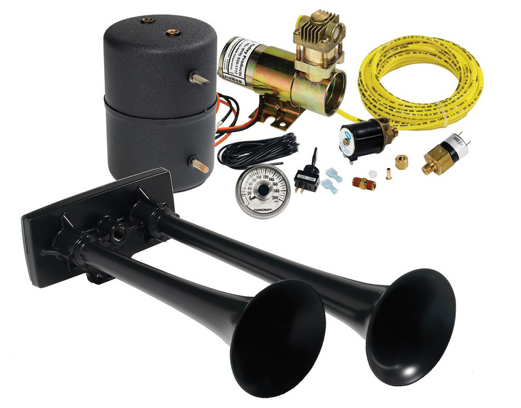 Hadley Horns - Blck Underhood Horn Kit - H00964H
