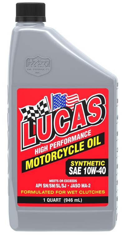 Lucas Oil - Synthetic Sae 10w-40 Moto - 10793