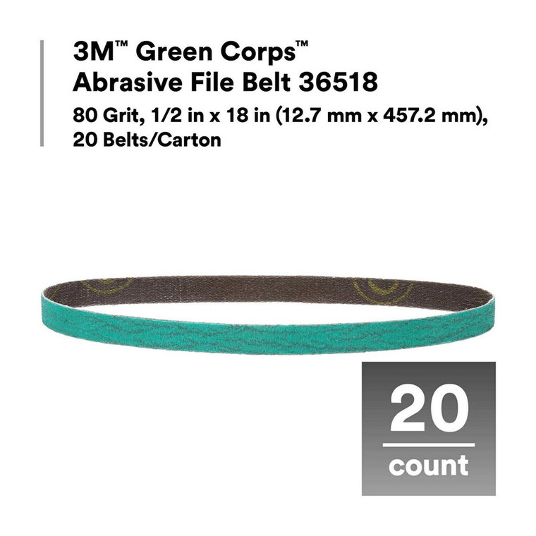 3m - 3m  Green Corps  Abrasive File Belt - 36518