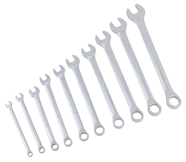 Perform Tool - 10 Pc Sae Polish Std Wrench Set - W30202