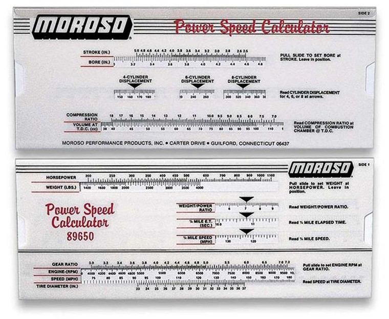 Moroso - Power Speed Calculator - 89650