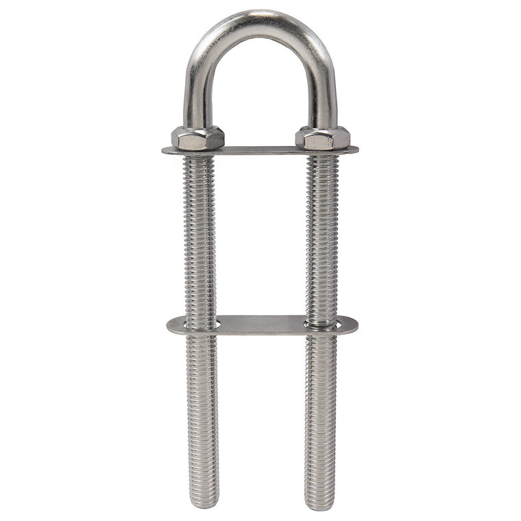 Seachoice 33463 Bow and Stern Eye - Stainless Steel, 2 Nuts, 3.42" Thread Length -