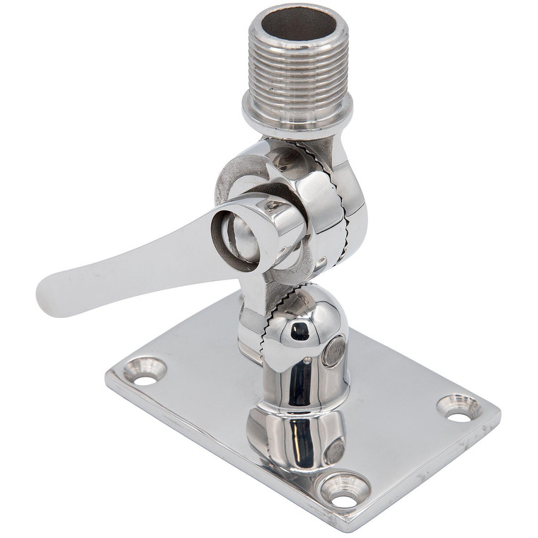 Seachoice 19722 Universal Antenna Ratchet-Mount Base, 316 Stainless Steel - 61C2051