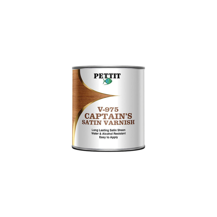 Pettit V975Q Captain's Satin Sheen Varnish, Qt., 6/case - 8797508