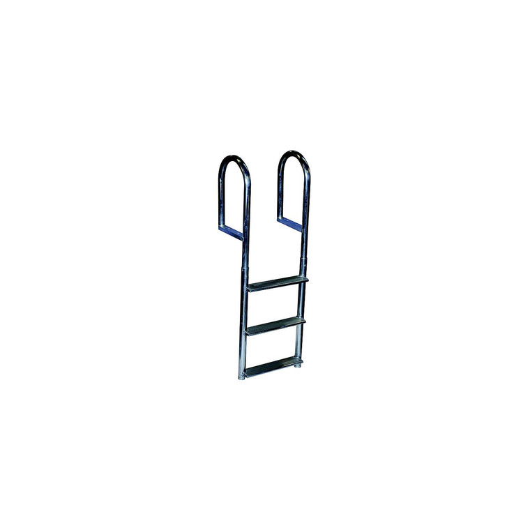 Dock Edge 2043F Welded Aluminum Fixed Wide 3-Step Ladder - DE2043F
