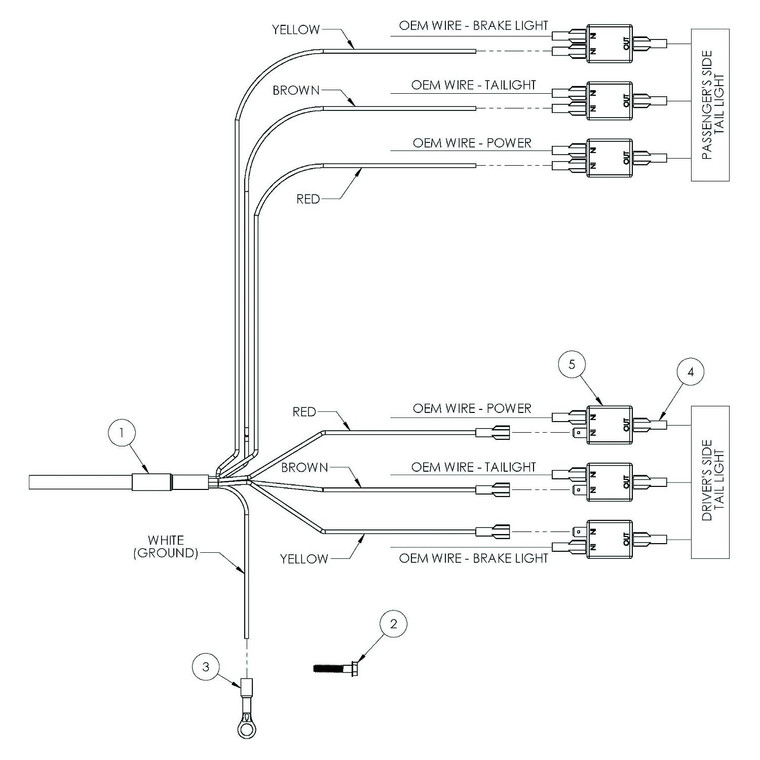 Blue Ox BX88442 Progressive Lit Vehicle Tail Light Wiring Kit - BX88442