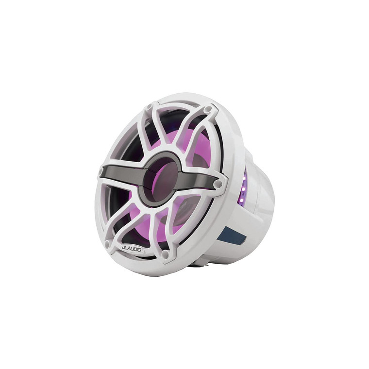 JL Audio 0100348900 M6 Marine Subwoofer, M6-10W-S-GmTi-i-4, 10" Diameter, Titanium, Sport Grille & Transflective LED Lighting - 010-03489-00