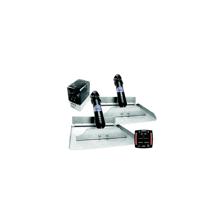 Bennett 129OBI Classic Hydraulic Trim Tab Kit With OBI9000H Integrated Helm Control, 12" x 9" - 6BT-50110-87-00