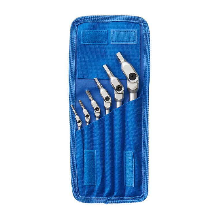 Bondhus Chrome Pivot Head Metric HexPro Wrenches with storage Pouch (6 Piece) - 10