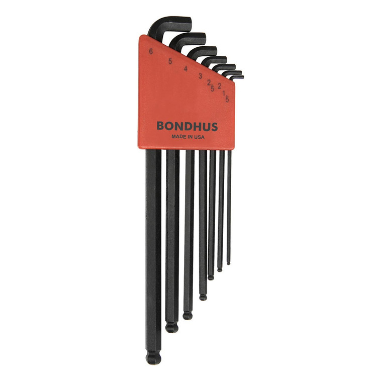 Bondhus Balldriver Stubby Metric Ball End HEX L-Keys: 1.5mm to 6mm (7 Piece) - 16592