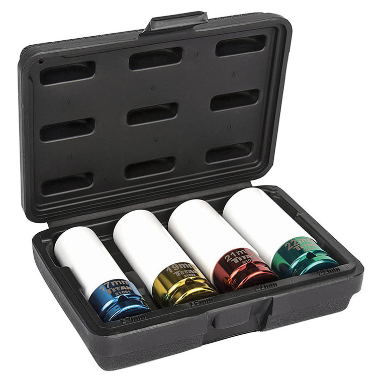 Titan Tool 4 pc 1/2 in Drive Non-Marring Lug Nut Socket - 21095