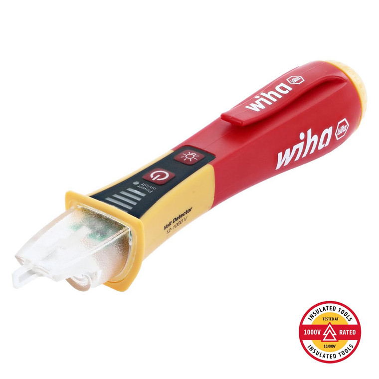 Wiha Non-Contact Voltage Tester Category IV 12-1000V AC with Flash Light - 25506
